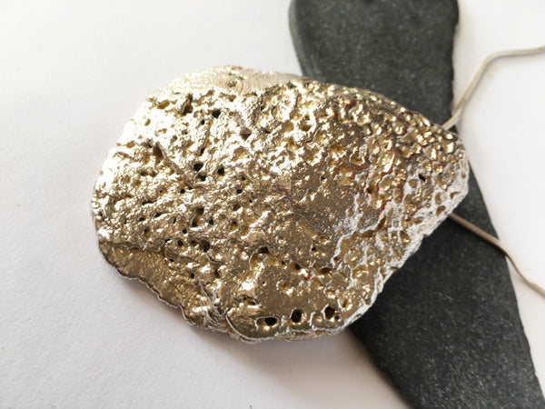 Oyster Shell Silver & Copper Statement Necklace - Glitter and Gem Jewellery