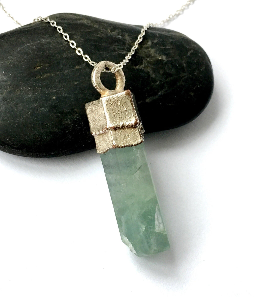 Green Fluorite Pendant 1 5/8