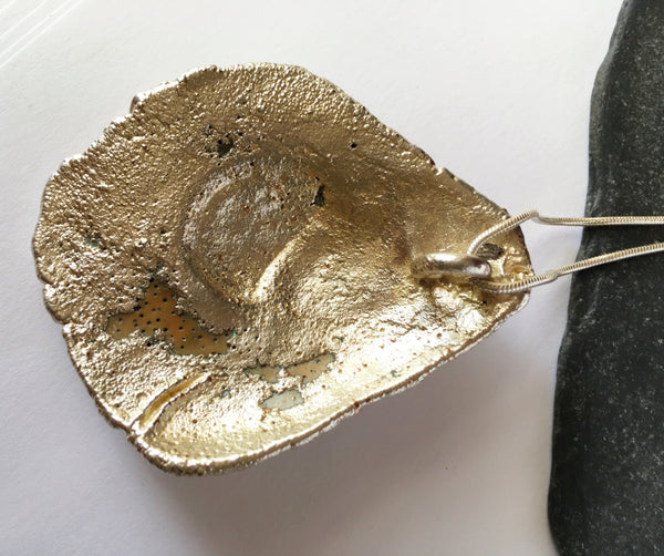 Oyster Shell Silver & Copper Statement Necklace - Glitter and Gem Jewellery