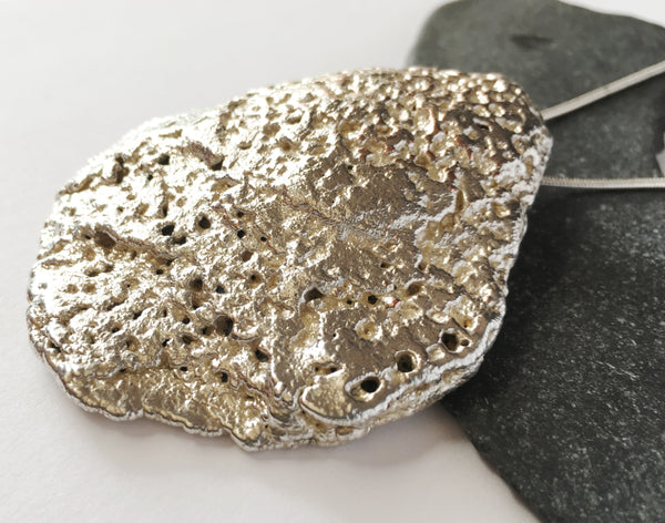 Oyster Shell Silver & Copper Statement Necklace - Glitter and Gem Jewellery