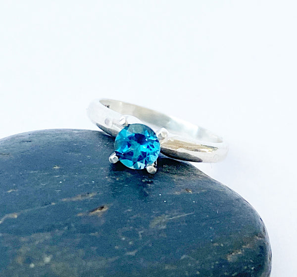 Topaz Sterling Silver Ring - Glitter and Gem Jewellery