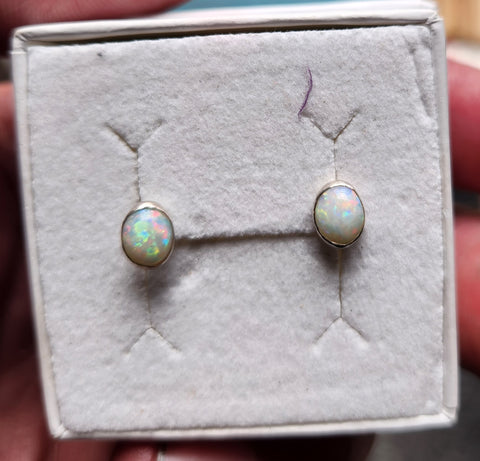 Coober Pedy opal earrings