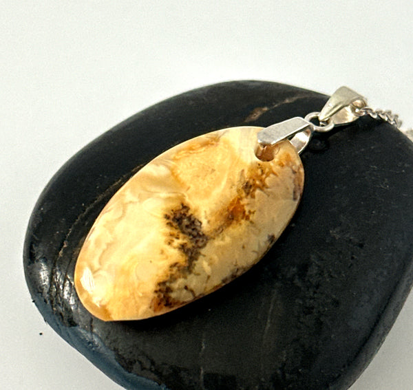 Baltic Butterscotch Amber Sterling Silver Necklace