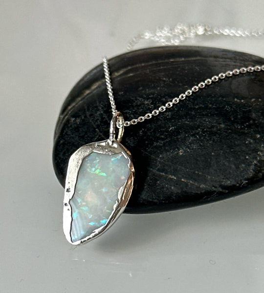 Solid Coober Pedy Opal Pendant Necklace