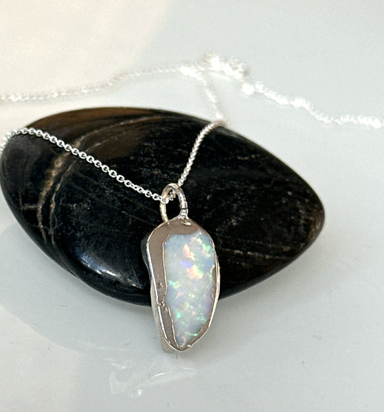 Solid Coober Pedy Opal Pendant Necklace