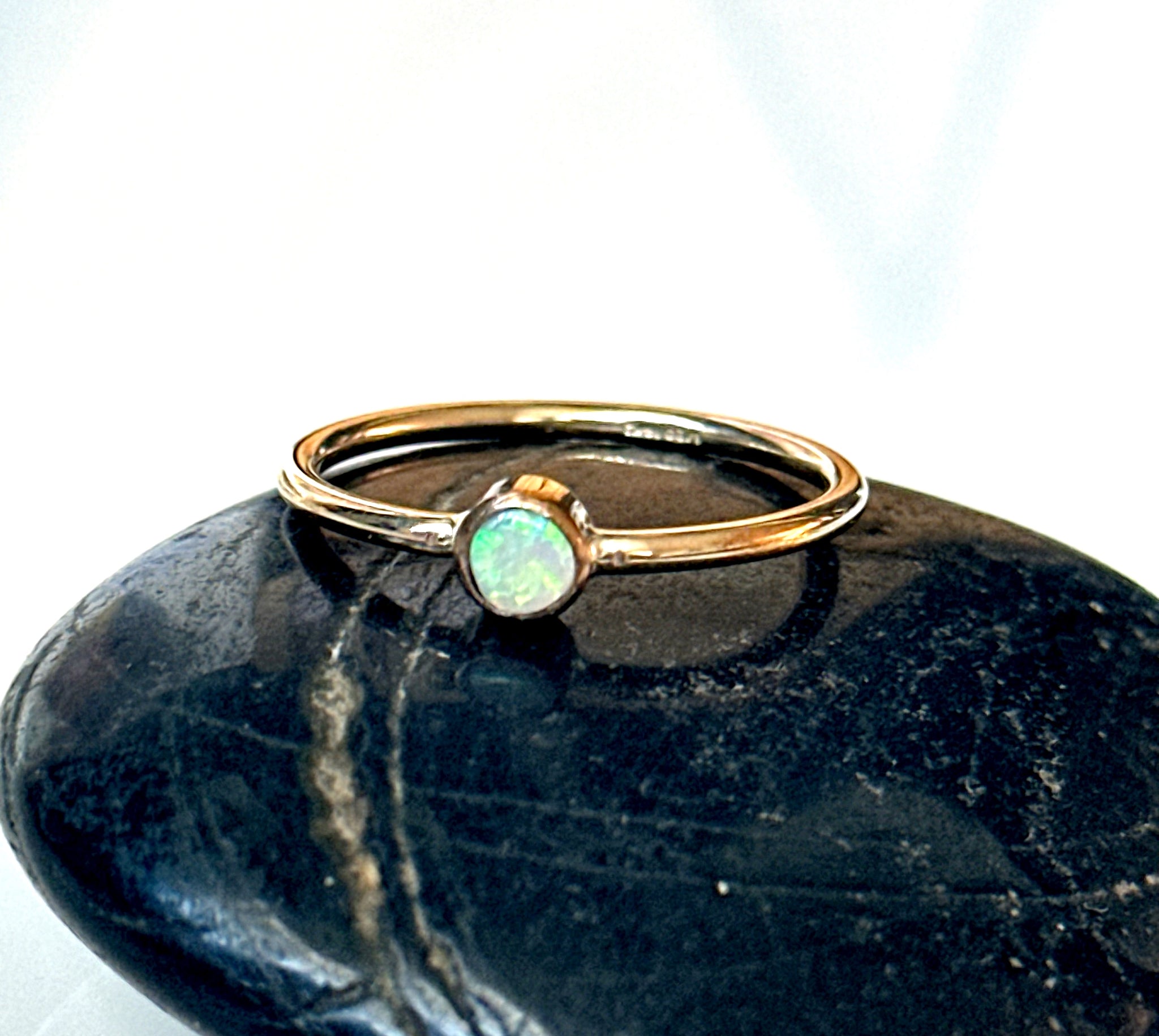 Coober Pedy Opal 14 Carat Gold Filled Ring