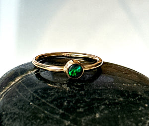 Black Opal 14 carat Gold Filled Ring