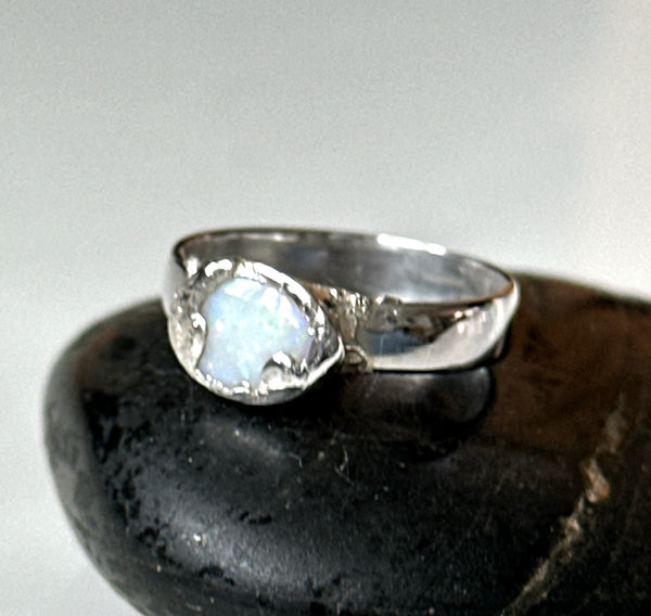 Coober Pedy Opal Silver Ring
