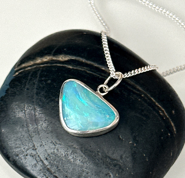 Coober Pedy Silver Pendant Necklace