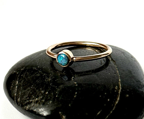 Lightning Ridge Opal 14 Carat gold filled Ring