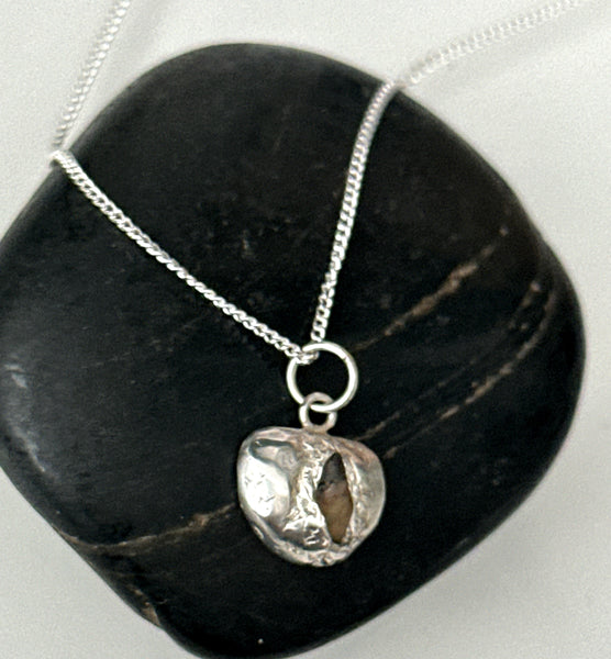 Australian Parti Sapphire Silver Pendant Necklace