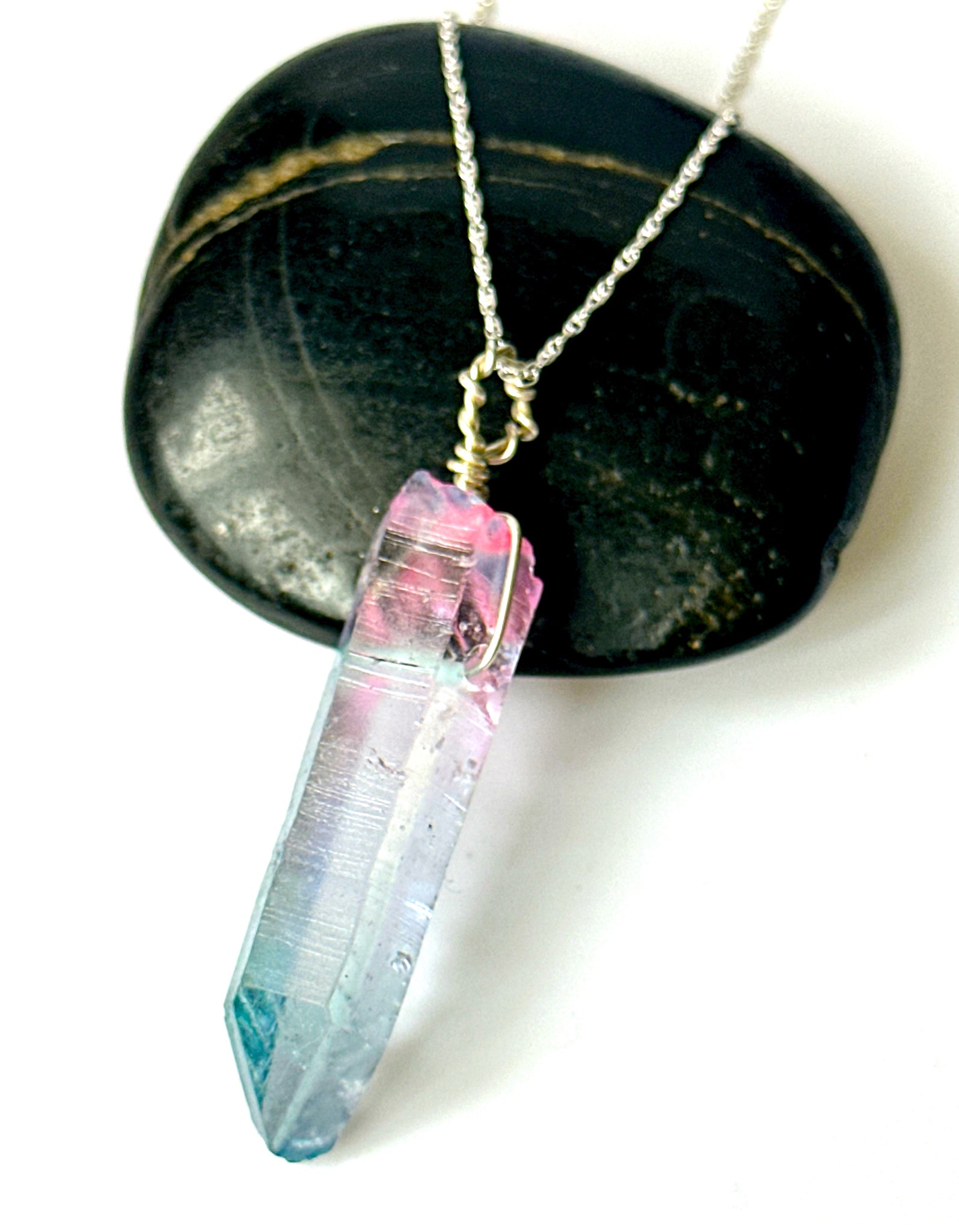 Unicorn Quartz Sterling Silver Pendant Necklace