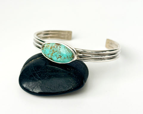Turquoise Sterling Silver Bangle Cuff Bracelet