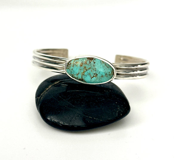 Turquoise Sterling Silver Bangle Cuff Bracelet