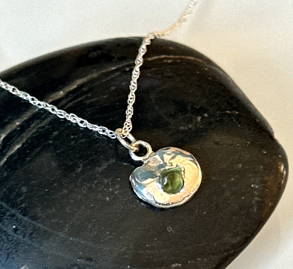 Natural, Untreated Australian Sapphire Silver Pendant Necklace