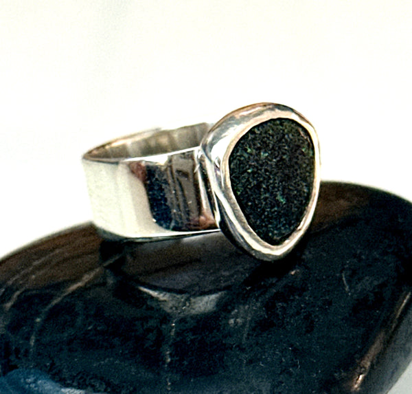 Boulder Opal Fairy Matrix Sterling Silver Ring