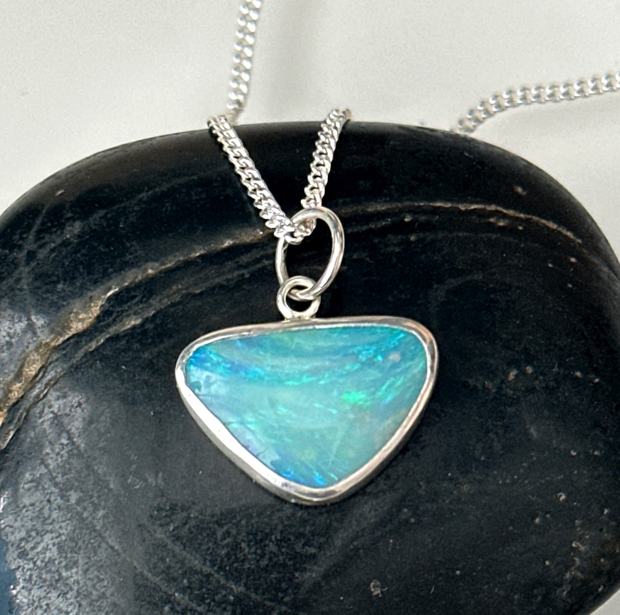 Coober Pedy Silver Pendant Necklace