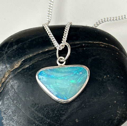 Coober Pedy Silver Pendant Necklace