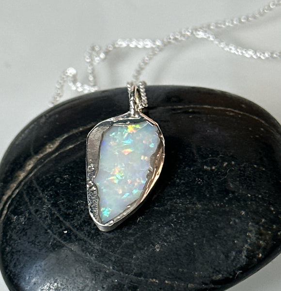 Solid Coober Pedy Opal Pendant Necklace