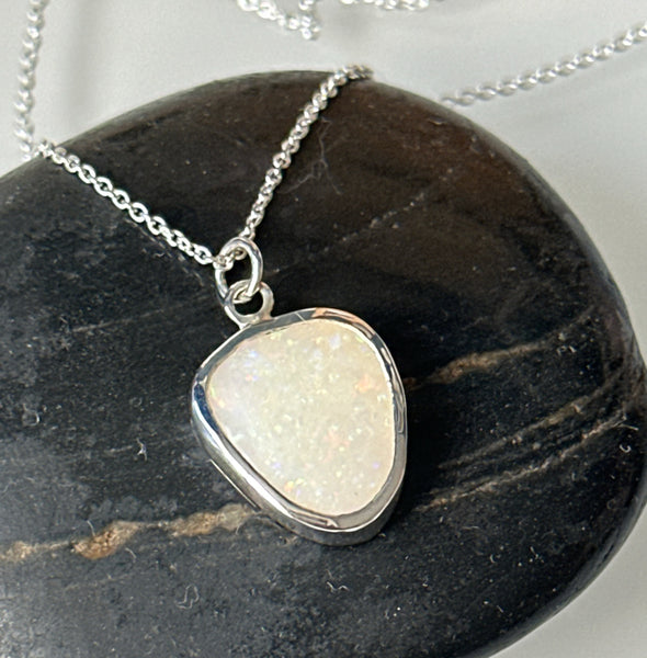 Coober Pedy Opal Sterling Silver Necklace