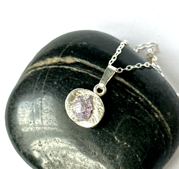 Blue Spinel Sterling Silver Pendant Necklace