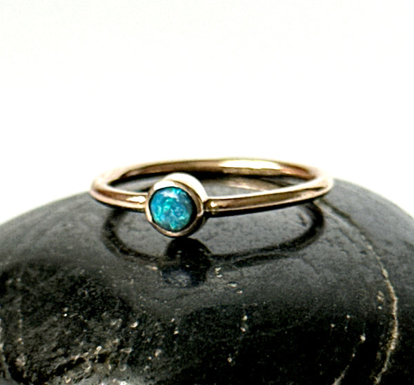 Lightning Ridge Opal 14 Carat gold filled Ring