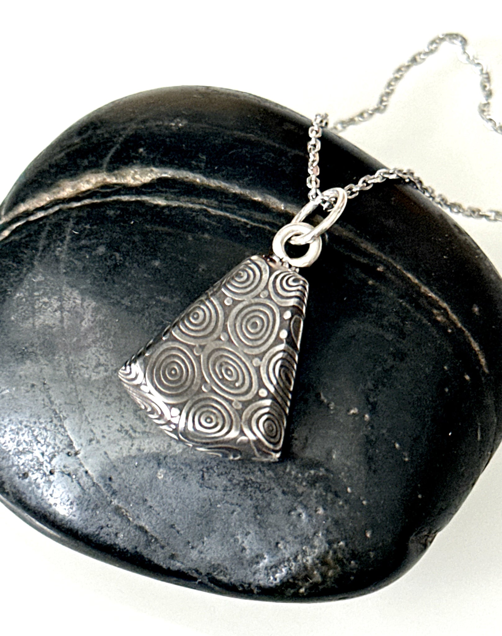 Damascus Steel Pendant Necklace