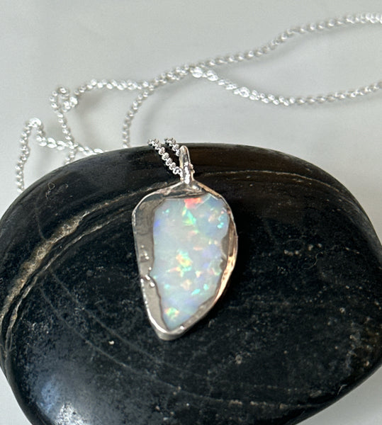 Solid Coober Pedy Opal Pendant Necklace