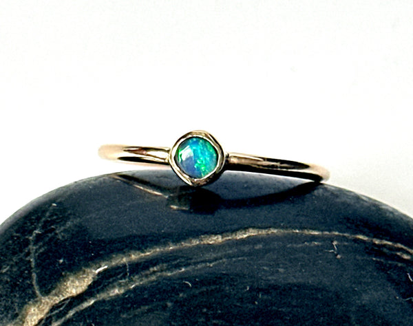 14ct Gold Filled Black Opal Ring