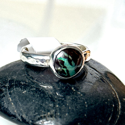Boulder Opal Sterling Silver Ring