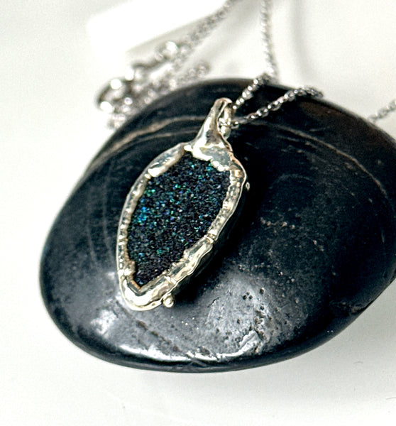Boulder Opal Fairy Matrix Silver Pendant Necklace