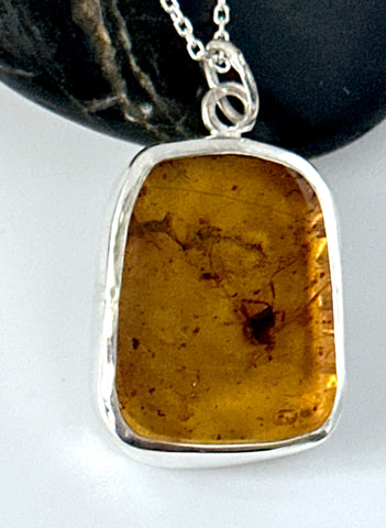 Burmese Amber Sterling Silver Necklace