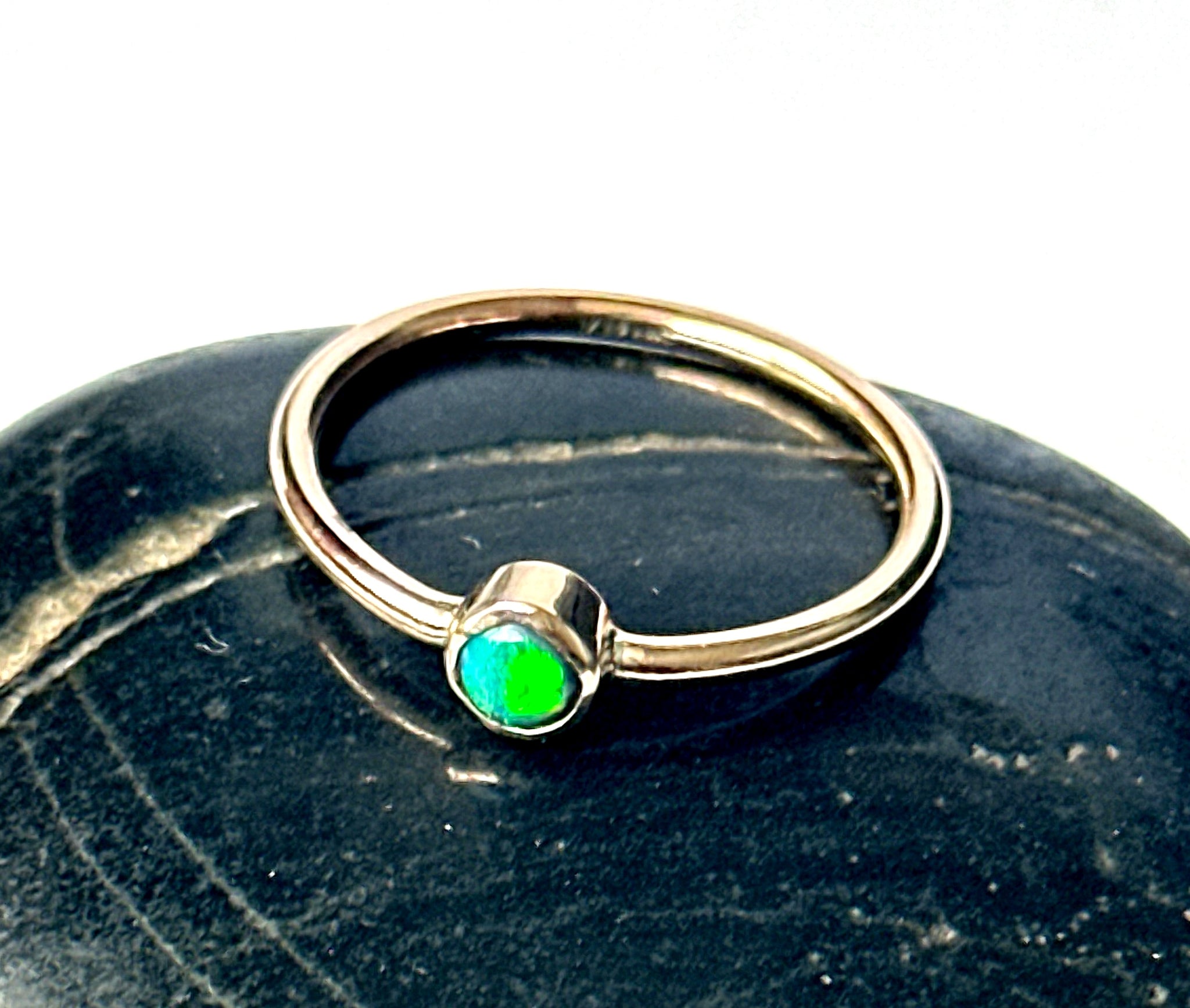 14ct Gold Filled Black Opal Ring