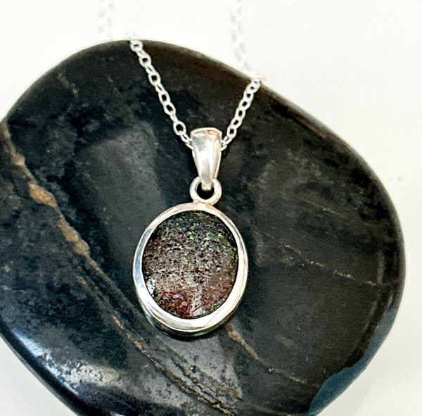 Boulder Opal Fairy Matrix Sterling Silver Pendant Necklace