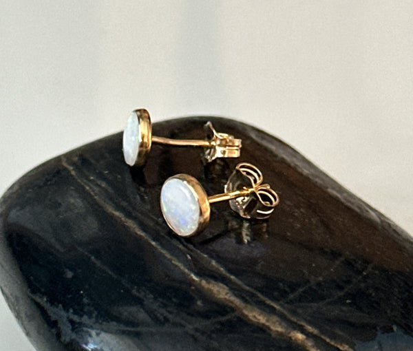 14 Carat Gold Filled Coober Pedy Opal Stud Earrings