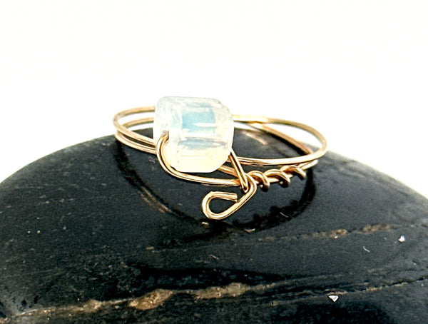 Opalite 14 Carat Gold Filled Wire Ring