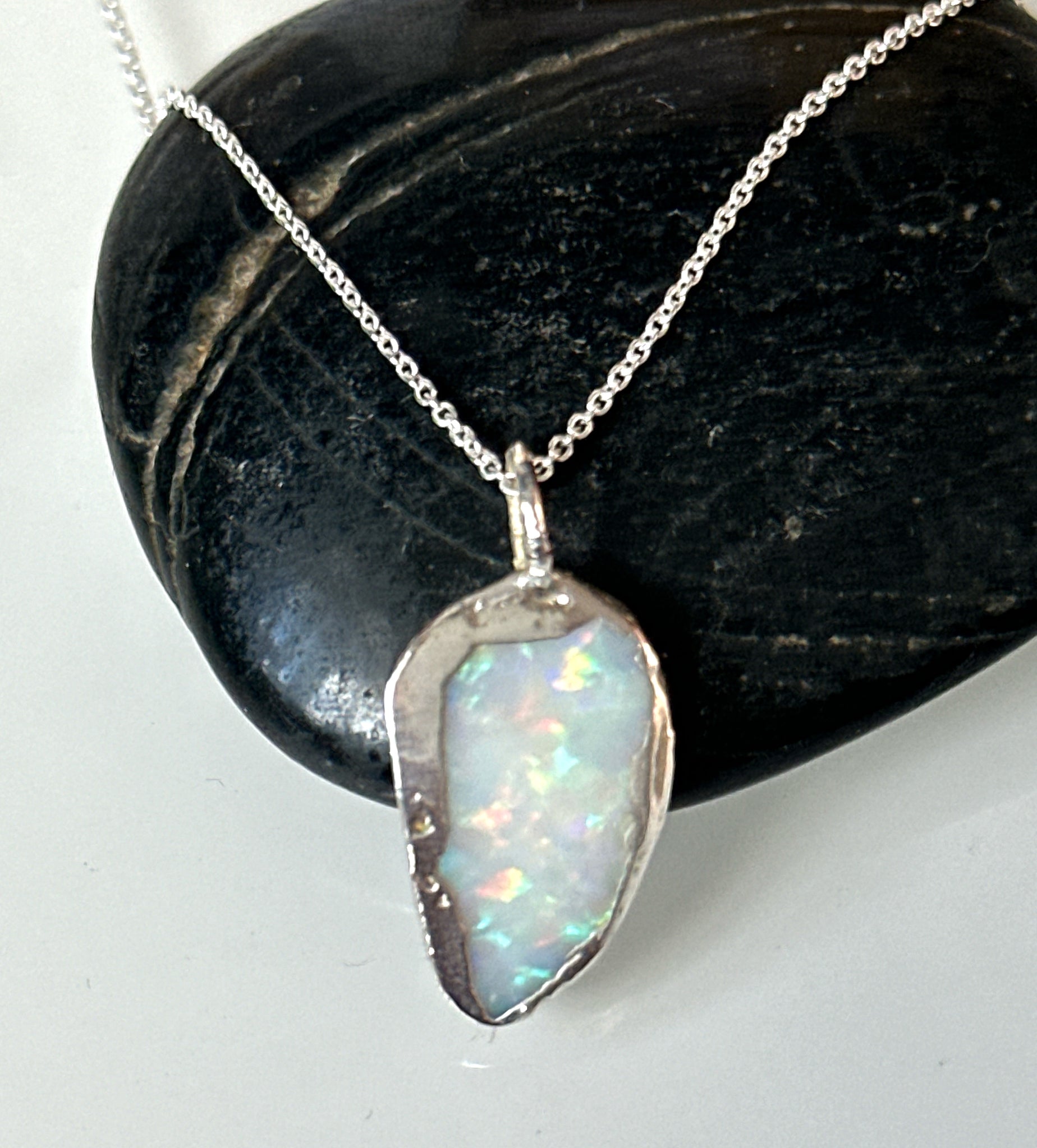 Solid Coober Pedy Opal Pendant Necklace