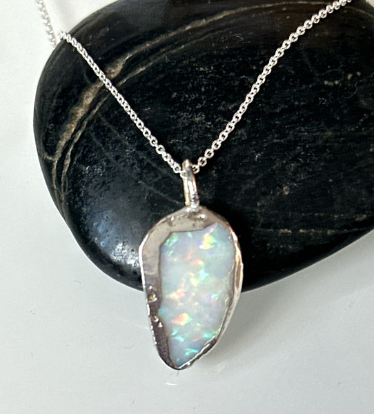 Solid Coober Pedy Opal Pendant Necklace
