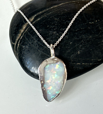 Solid Coober Pedy Opal Pendant Necklace