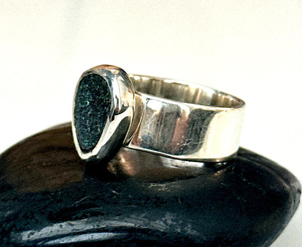 Boulder Opal Fairy Matrix Sterling Silver Ring