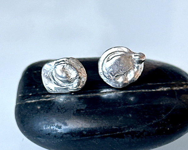 Non identical Sterling Silver Stud Earrings