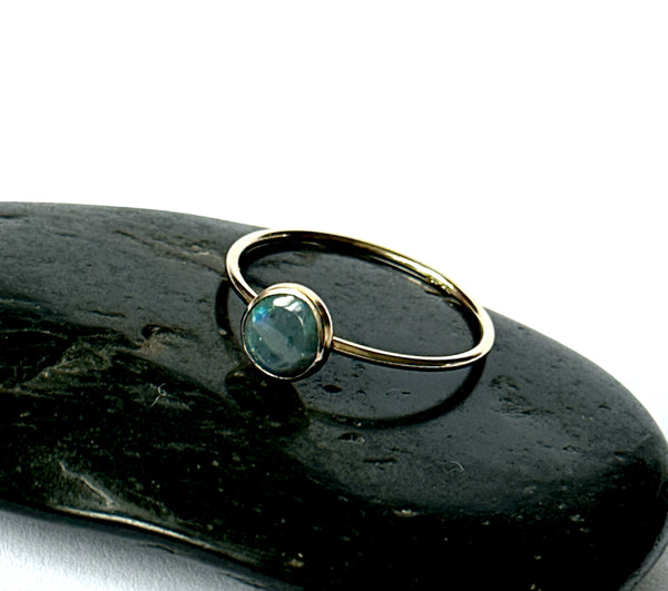 Black Opal 14 carat Gold Filled Ring