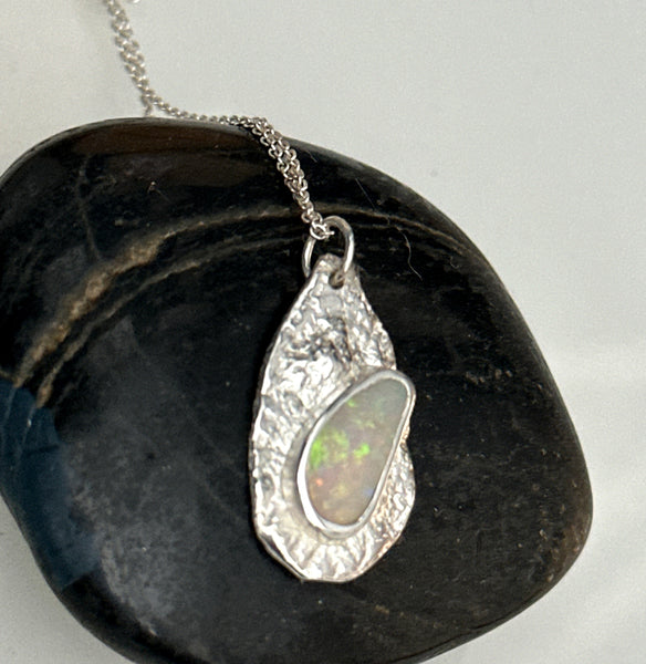 Solid Coober Pedy Sterling Silver Pendant