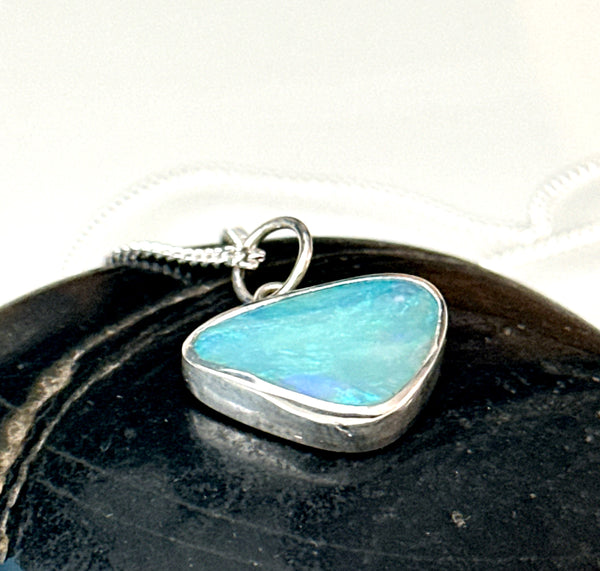 Coober Pedy Silver Pendant Necklace