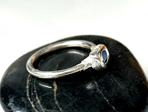 Lightning Ridge Opal Silver Ring