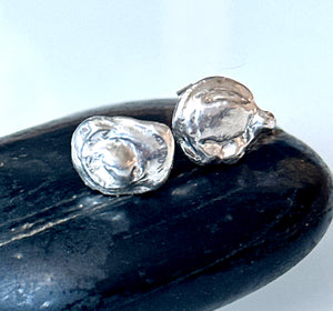 Non identical Sterling Silver Stud Earrings