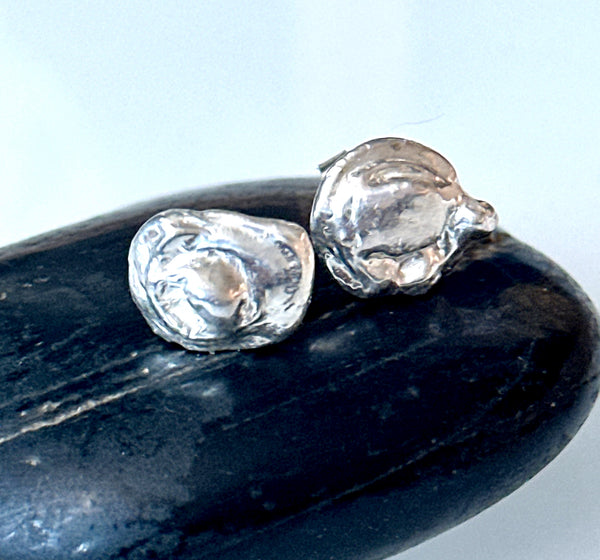 Non identical Sterling Silver Stud Earrings