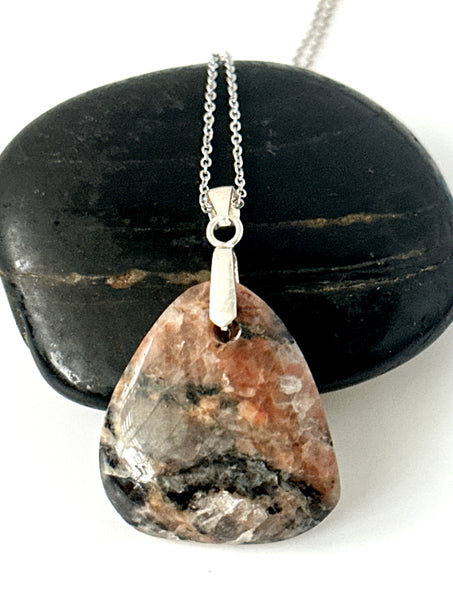 Lewisan Gneiss Sterling Silver Pendant Necklace