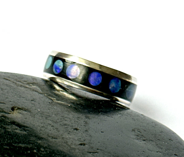 Opal Inlay Sterling Silver Ring