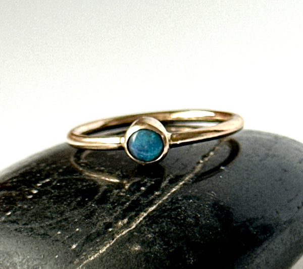 Lightning Ridge Opal 14 Carat gold filled Ring